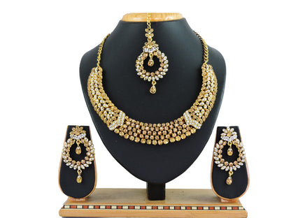 Diva Adorn Women's Gold Plated Necklace Set