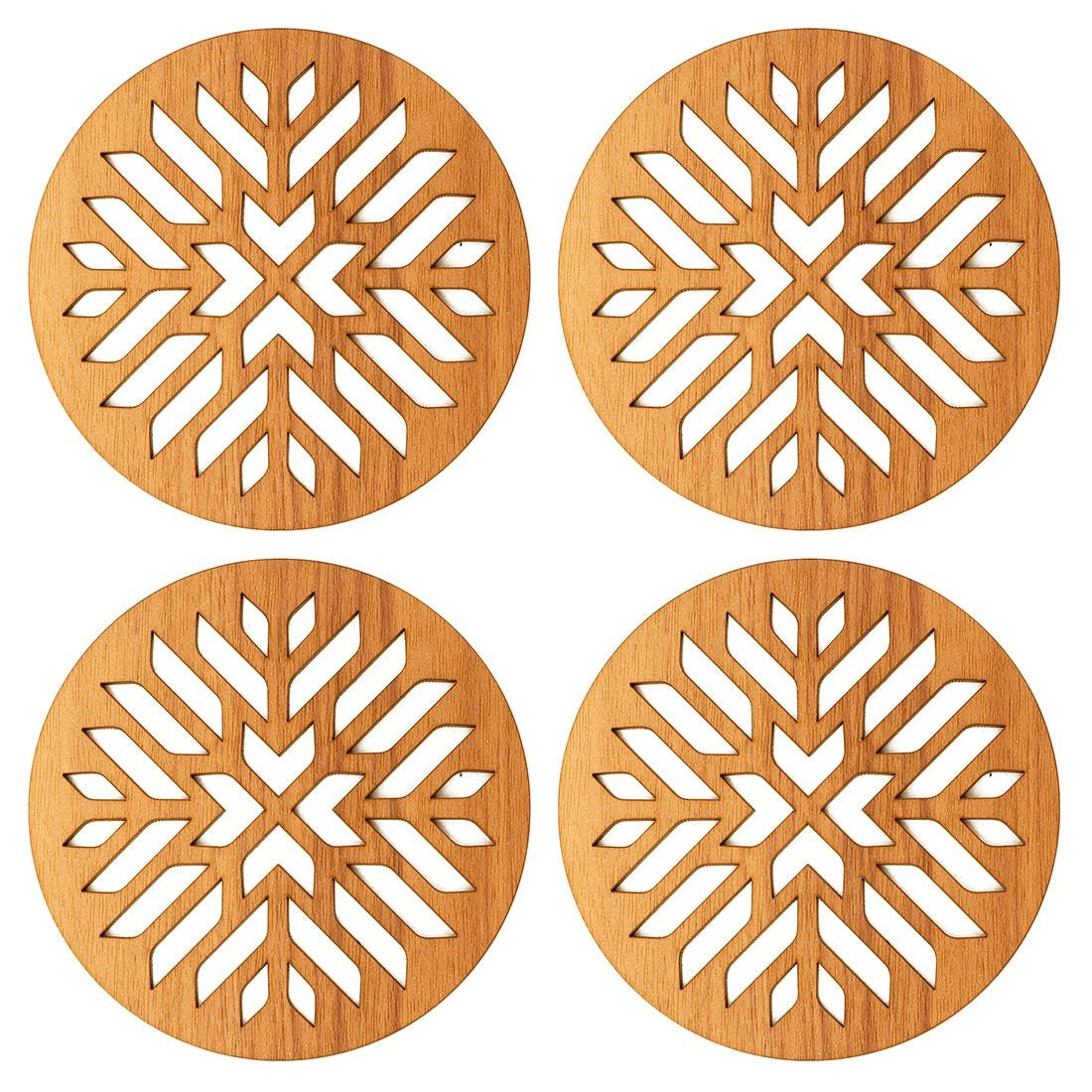 Wooden Coasters for Tea Coffee (Set of 4)