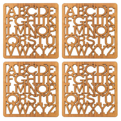 Wooden Coasters for Tea Coffee (Set of 4)