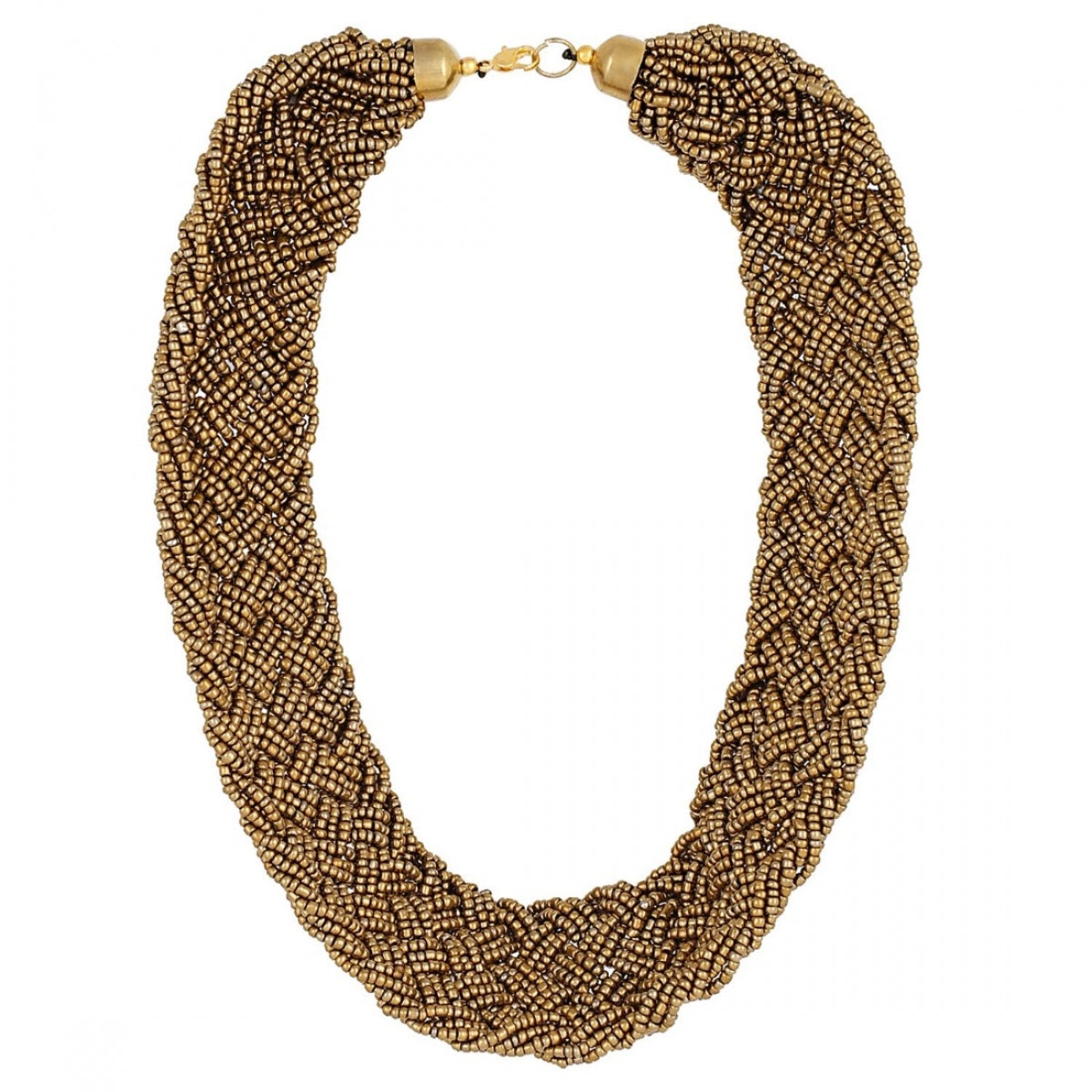 Exquisite Designer Golden Beads Choker Necklace