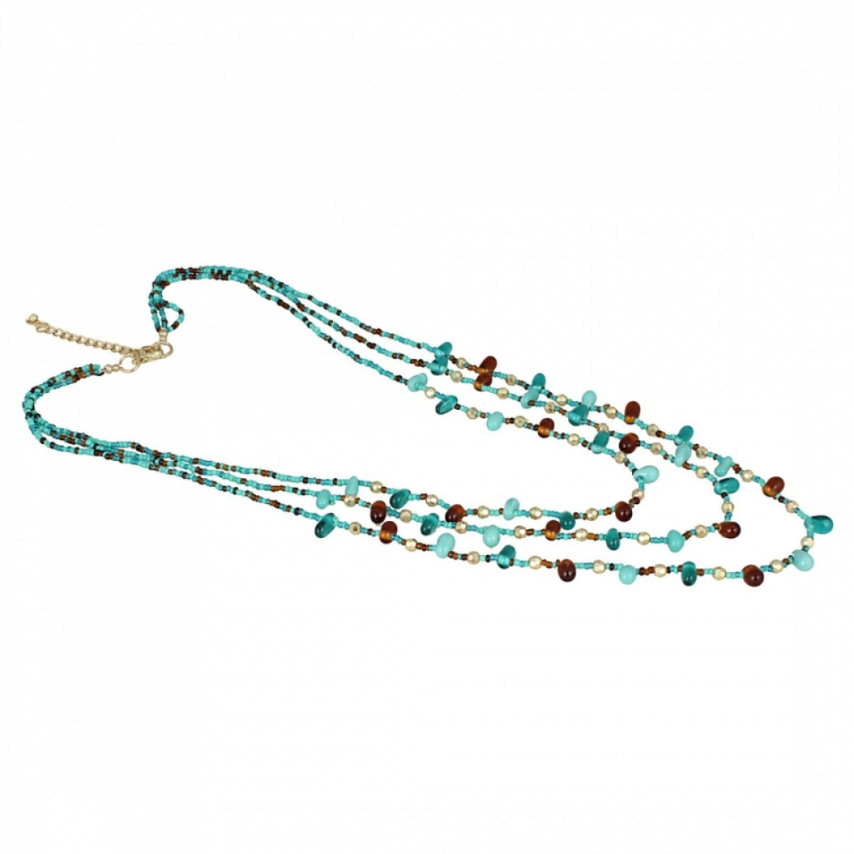 Women's Designer Firoji Beads Necklace in Oxidized Silver