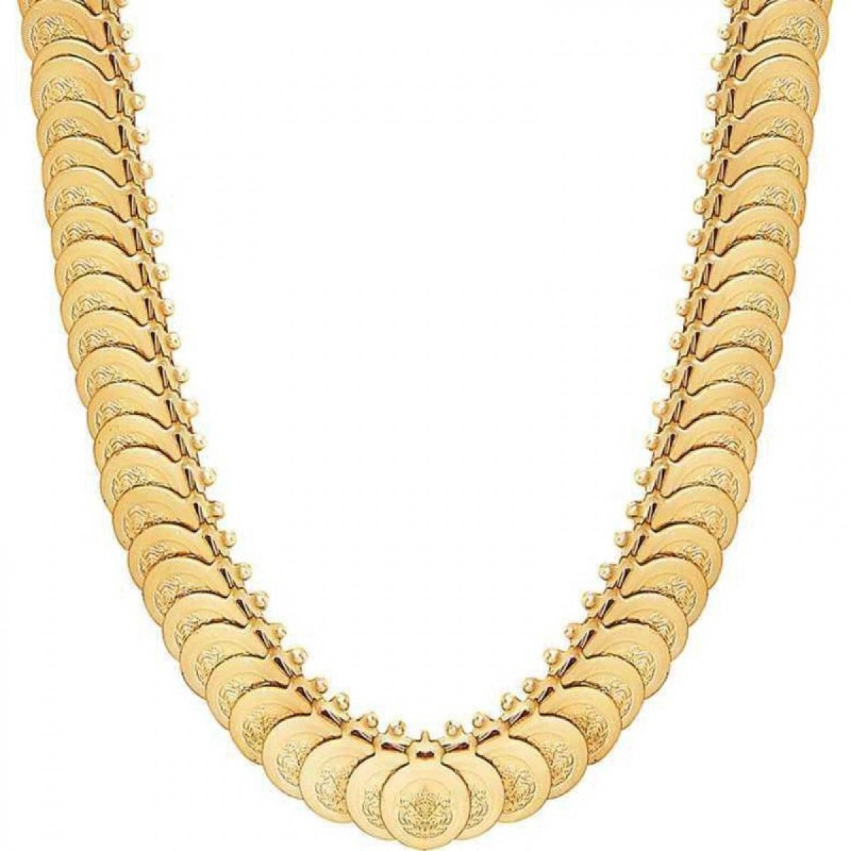 Golden Treasures: Women's Long Coin Chain and Earring Set