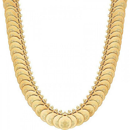 Golden Treasures: Women's Long Coin Chain and Earring Set