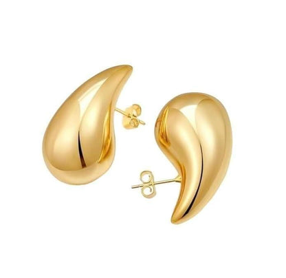 Illuminate Your Style: Bottega Inspired Celebrity Teardrop Gold Earrings